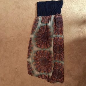 Strapless maxi dress